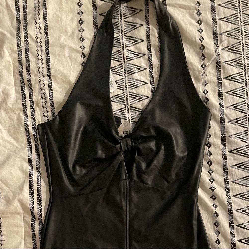 faux leather dress